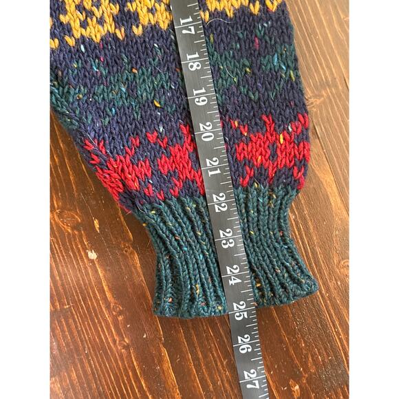 VTG Gaeltarra Ireland Irish Wool Men’s Sweater XXL 44 Geo Print Classic Preppy - Picture 10 of 12